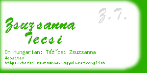 zsuzsanna tecsi business card